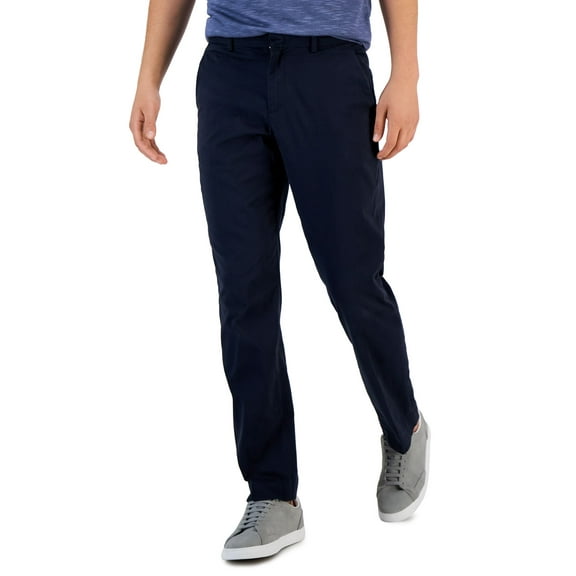 Perry Ellis Portfolio Mens Essentials Slim-Fit Pants 38W X 29L Dark Sapphire