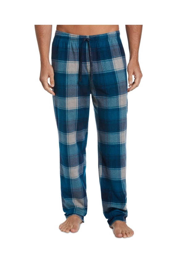 Portfolio Mens Fleece Plaid Sleep Pant