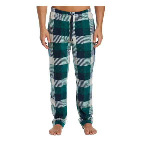 Perry Ellis Portfolio Mens Fleece Plaid Sleep Pant