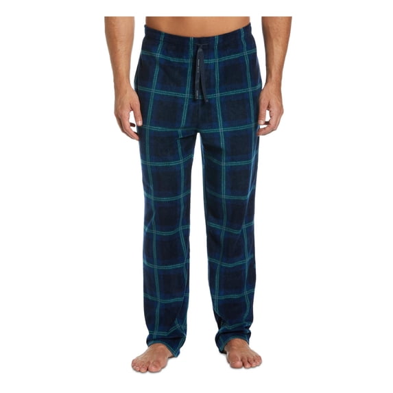 Perry Ellis Portfolio Mens Fleece Plaid Sleep Pant