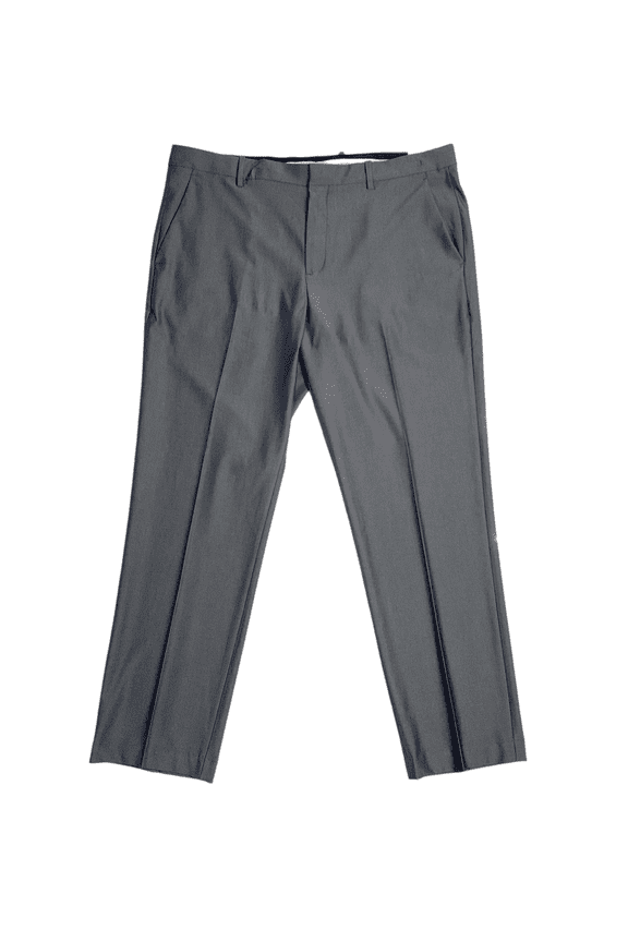 Portfolio Mens Modern Fit Check Suit Dress Pants Grey 36 x 29