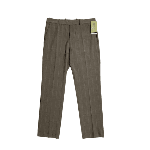 Perry Ellis Portfolio Mens Modern Fit Resolution Pants Dark Beige 40 x 32