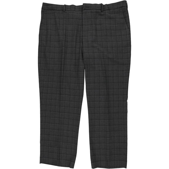 Perry Ellis Mens Portfolio Straight Leg Modern Fit Dress Pants Slacks, Grey, 32W x 32L