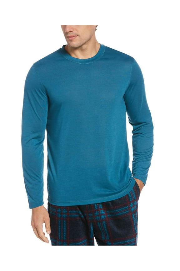 Portfolio Mens Portfolio Jersey Long-Sleeve Pajama T-Shirts, Blue, Large