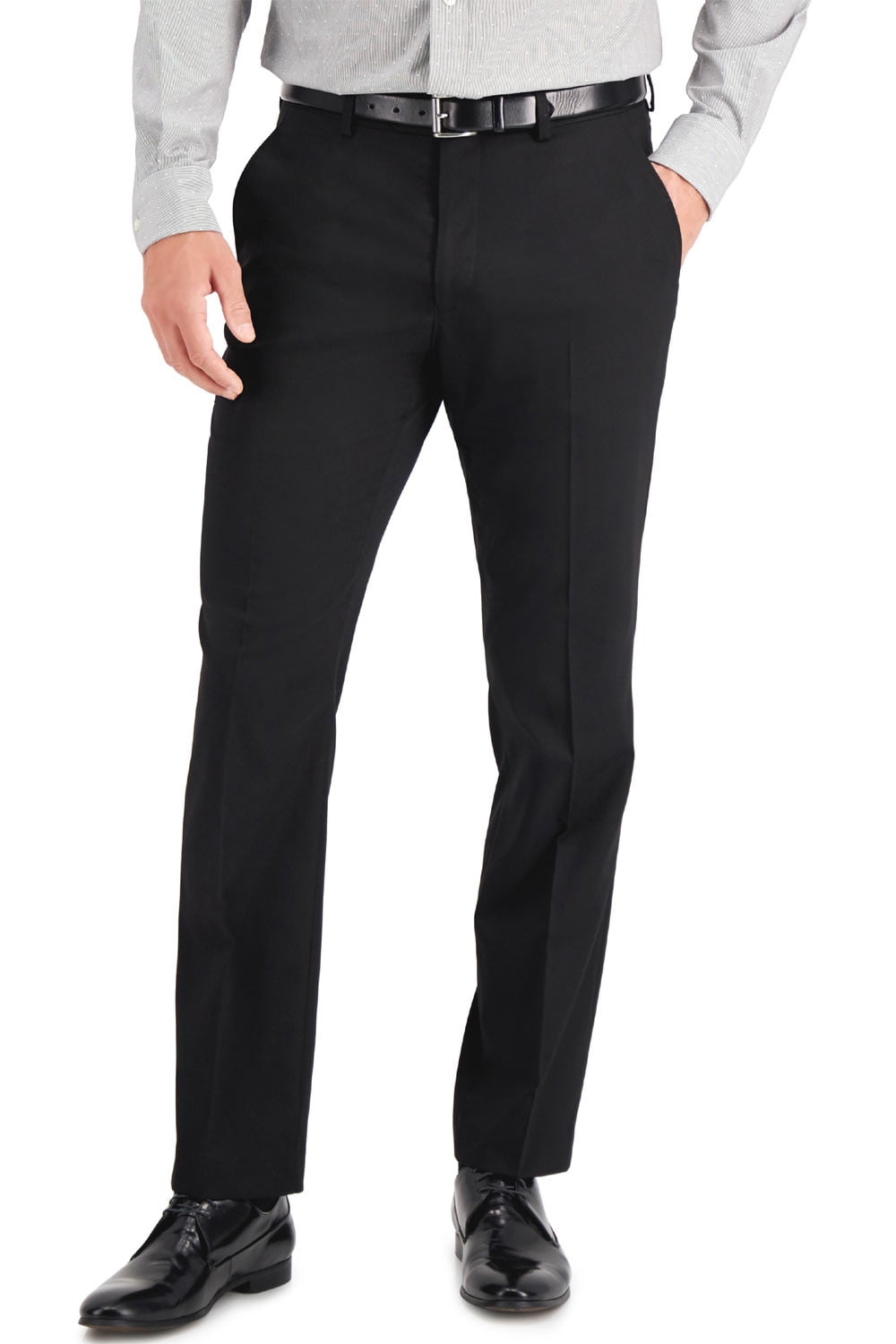 Perry Ellis Portfolio Mens SlimFit Stretch Dress Pants 32W x 34L Black