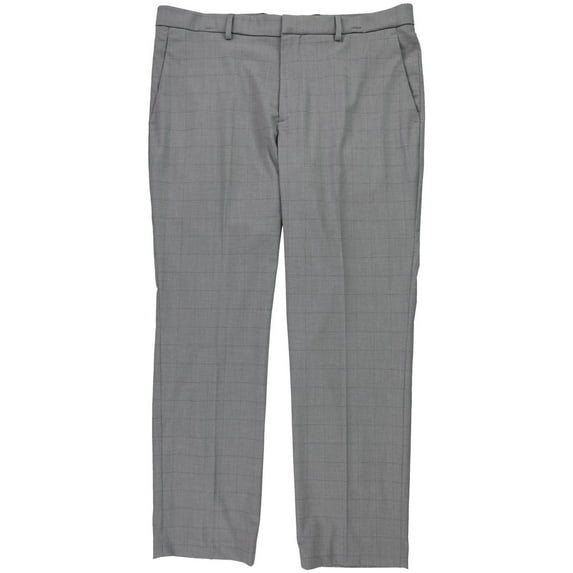 Perry Ellis Portfolio Mens Slim Fit Suit Dress Pants Tonal Dark Gray 36 x 29
