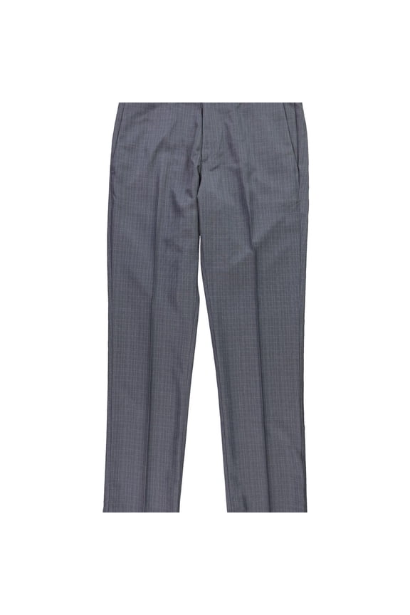 Mens Slim Fit Twill Casual Trouser Pants, Grey, 33W x 32L