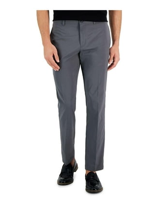 Perry Ellis Men's Classic Fit Elastic Waist Double Pleated Cuffed Pant,  CASTLEROCK, 29x30 at  Men's Clothing store