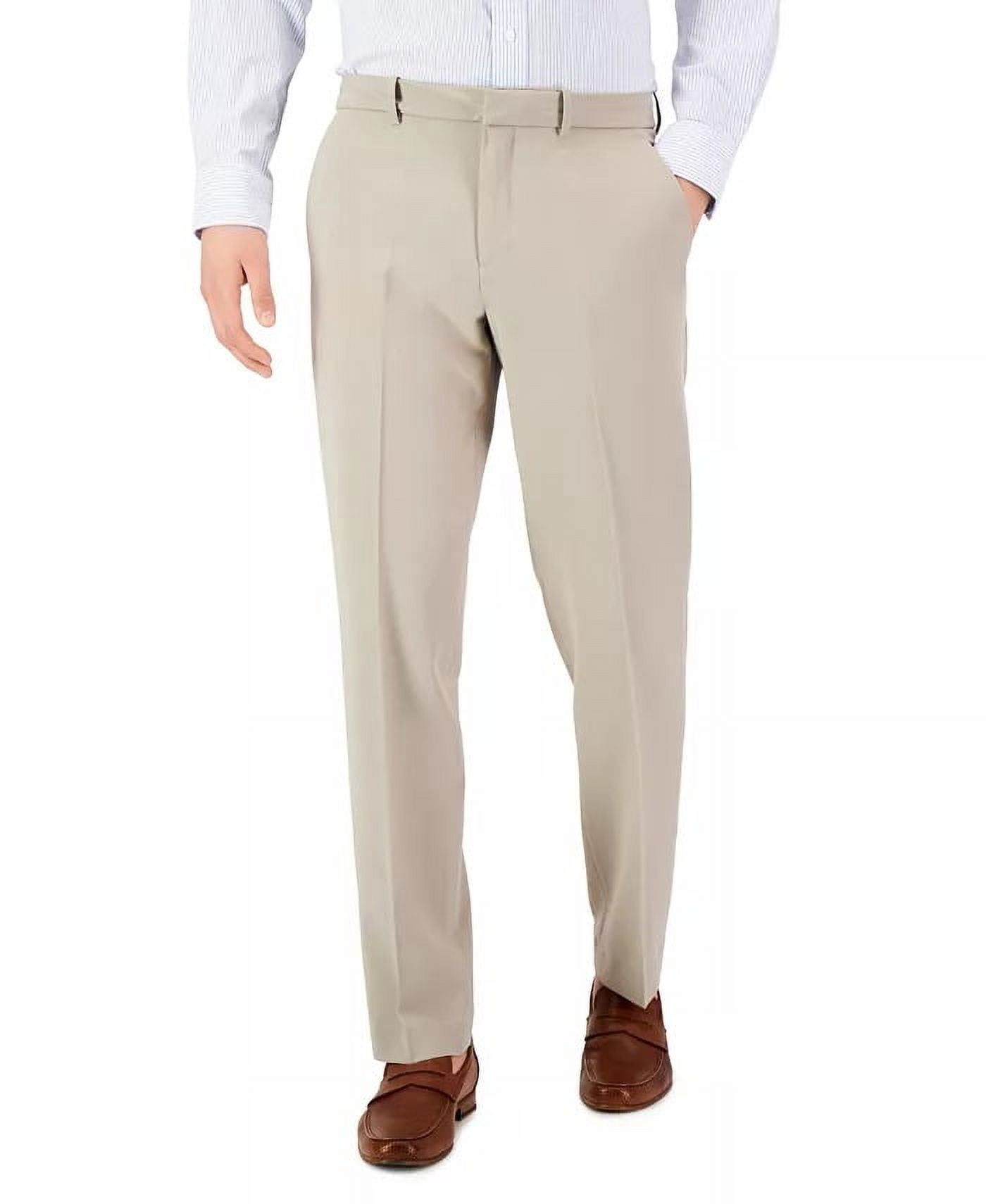 Perry Ellis Portfolio STONE Men's Modern-Fit Stretch Resolution