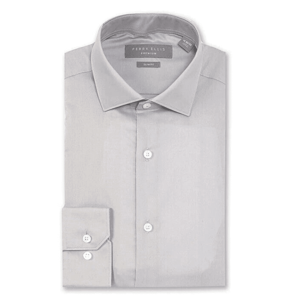 perry ellis slim fit non iron tech dress shirt Men's Blue Houndstooth Dress Shirt (Stretchable Checkered Button Down) Traditional / 17 / l-xl / 36-37 main image 0