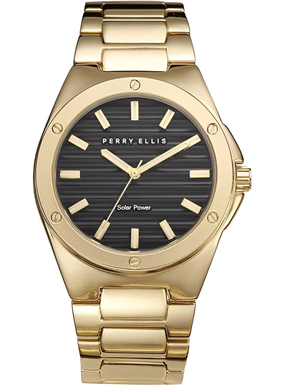 Solar Powered Mens Watch | Alloy Bracelet | Water-Resistant Analog Wrist Watches for Men | 42mm Case | Relojes para Hombres | Elegant Gift for Man