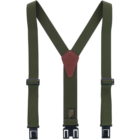 Perry Hook-On Belt Suspenders Regular - The Original - Olive Drab Green - 1.5"W x 48L