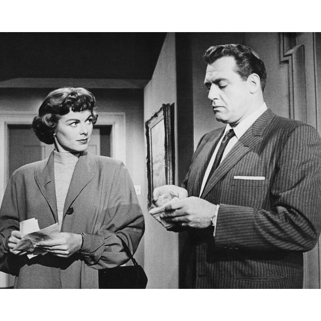 Perry Mason Raymond Burr Barbara Hale Print 24x36 Classic Hollywood ...