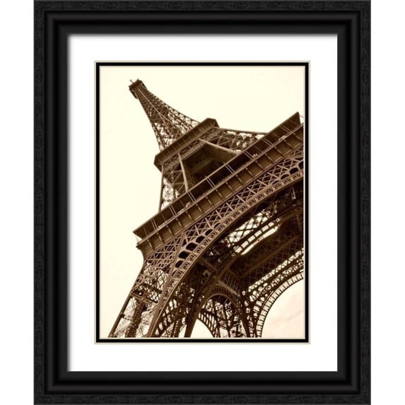 Perry, Rachel 12x14 Black Ornate Wood Framed with Double Matting Museum Art Print Titled - Eiffel Views IV