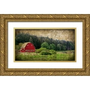 Perry, Rachel 32x19 Gold Ornate Wood Framed with Double Matting Museum Art Print Titled - Widbys Barn I
