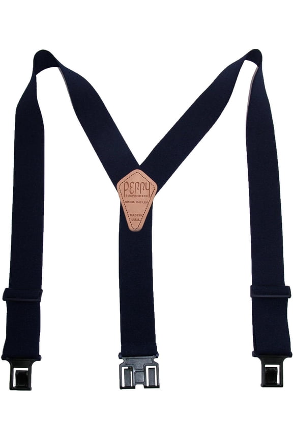 Elastic 2 Inch Wide Hook End Suspenders (Tall Available) (Men)