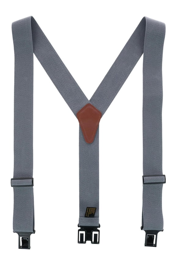 Elastic 2 Inch Wide Hook End Suspenders (Tall Available) (Men)