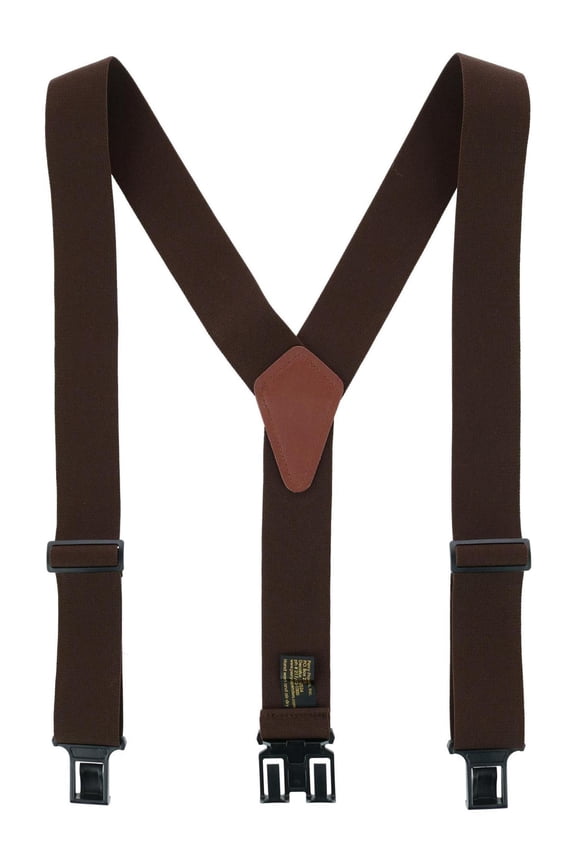 Elastic 2 Inch Wide Hook End Suspenders (Tall Available) (Men)