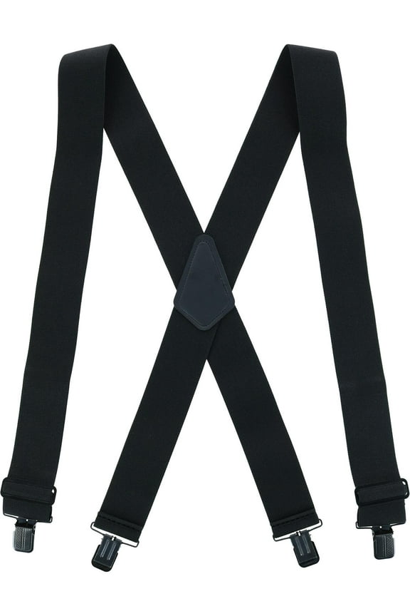 Solid Color X-Back Clip-End Suspenders (Men)
