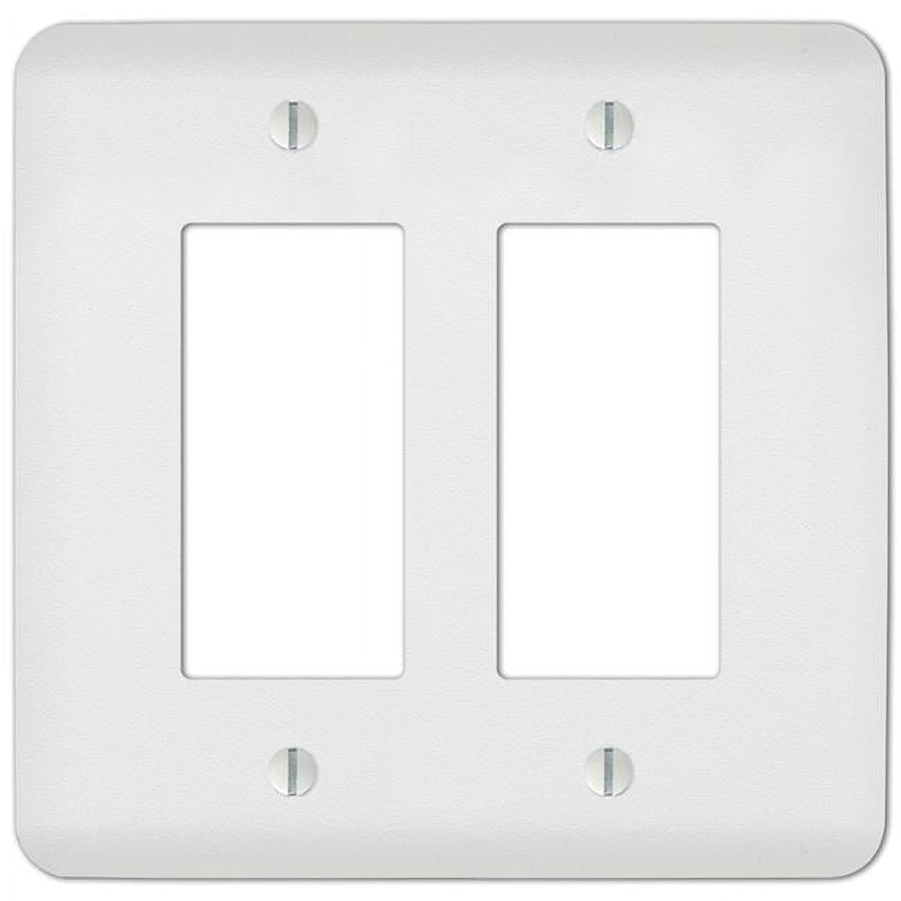 Perry Textured 2 Gang Stamped Steel Rocker Wall Plate, White - Walmart.com