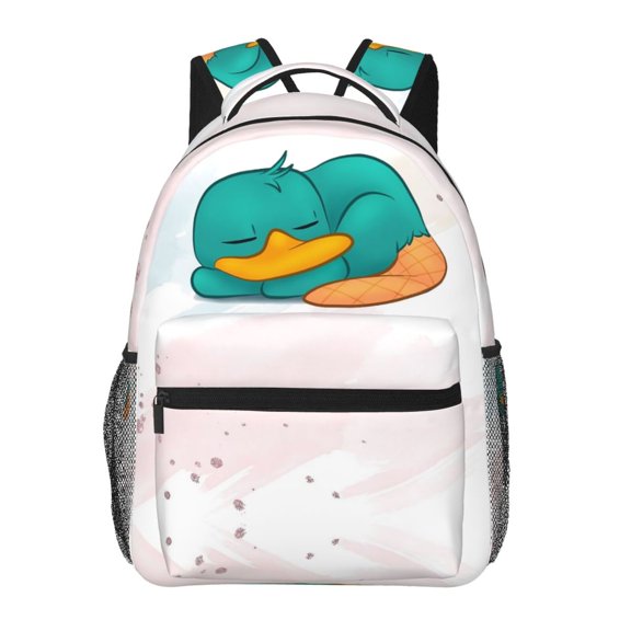 Perry The Platypus Backpack Cute Printed Lightweight Casual Unisex Laptop Computer Bookbag School Hiking Work Business Travel Daypacks Gifts