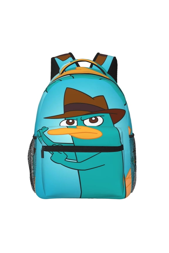 Perry The Platypus Backpack Cute Printed Lightweight Casual Unisex Laptop Computer Bookbag School Hiking Work Business Travel Daypacks Gifts