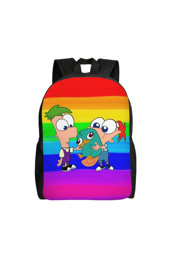 Perry The Platypus Backpack Fashion Casual Unisex Laptop Computer Daily Bookbag Cartoon School Hiking Work Business Travel Daypacks