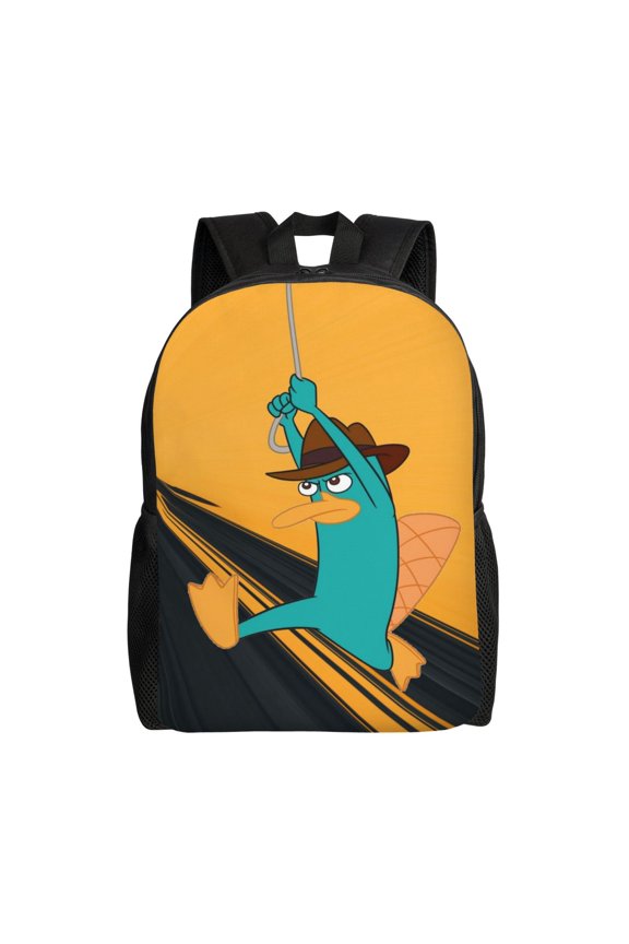 Perry The Platypus Backpack Fashion Casual Unisex Laptop Computer Daily Bookbag Cartoon School Hiking Work Business Travel Daypacks