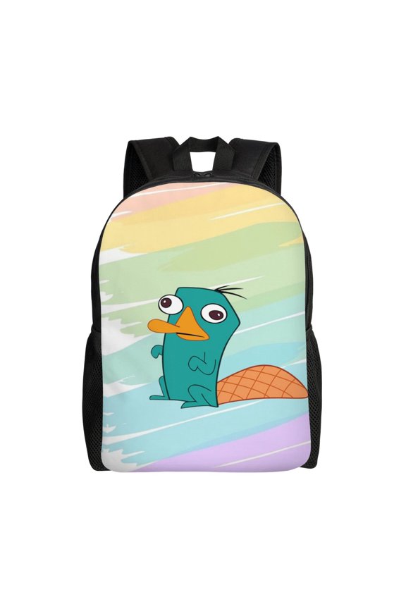 Perry The Platypus Backpack Fashion Casual Unisex Laptop Computer Daily Bookbag Cartoon School Hiking Work Business Travel Daypacks
