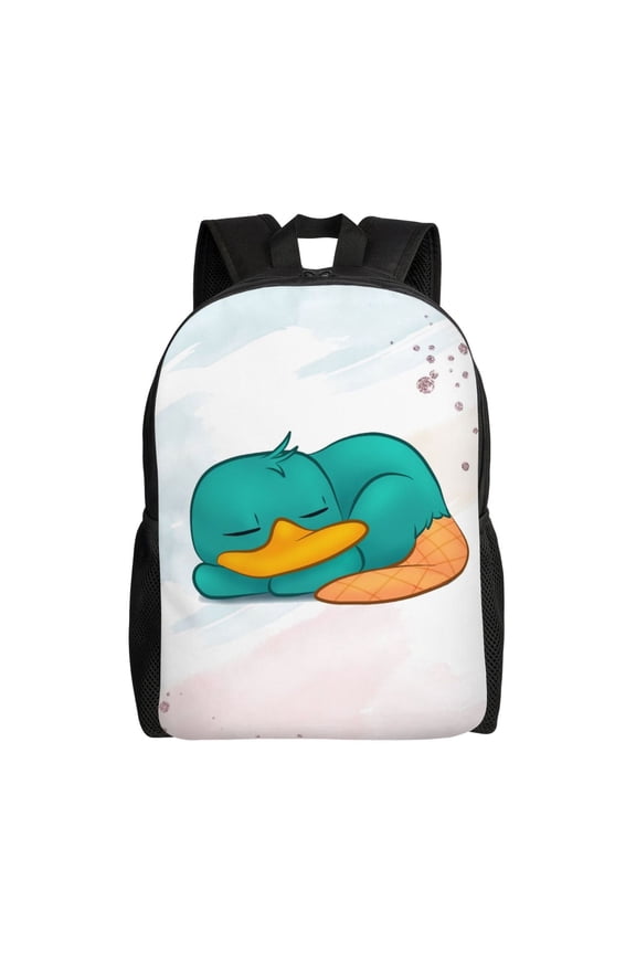 Perry The Platypus Backpack Fashion Casual Unisex Laptop Computer Daily Bookbag Cartoon School Hiking Work Business Travel Daypacks