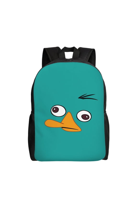 Perry The Platypus Backpack Fashion Casual Unisex Laptop Computer Daily Bookbag Cartoon School Hiking Work Business Travel Daypacks