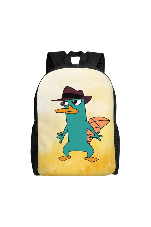 Perry The Platypus Backpack Fashion Casual Unisex Laptop Computer Daily Bookbag Cartoon School Hiking Work Business Travel Daypacks