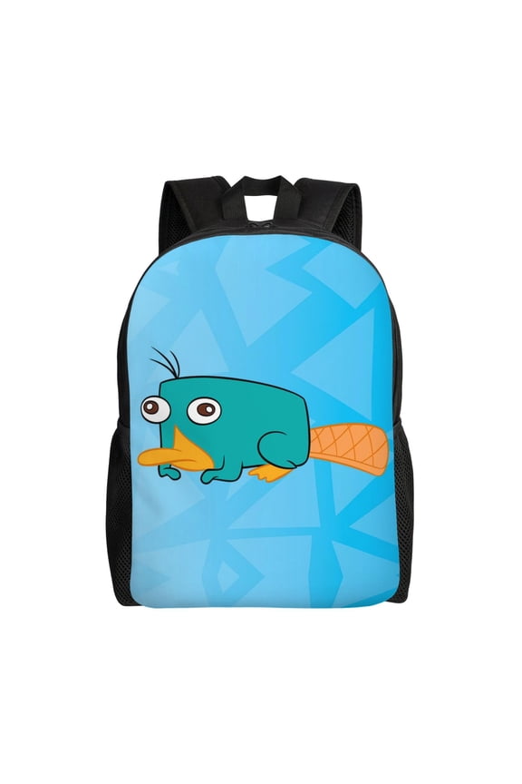 Perry The Platypus Backpack Fashion Casual Unisex Laptop Computer Daily Bookbag Cartoon School Hiking Work Business Travel Daypacks