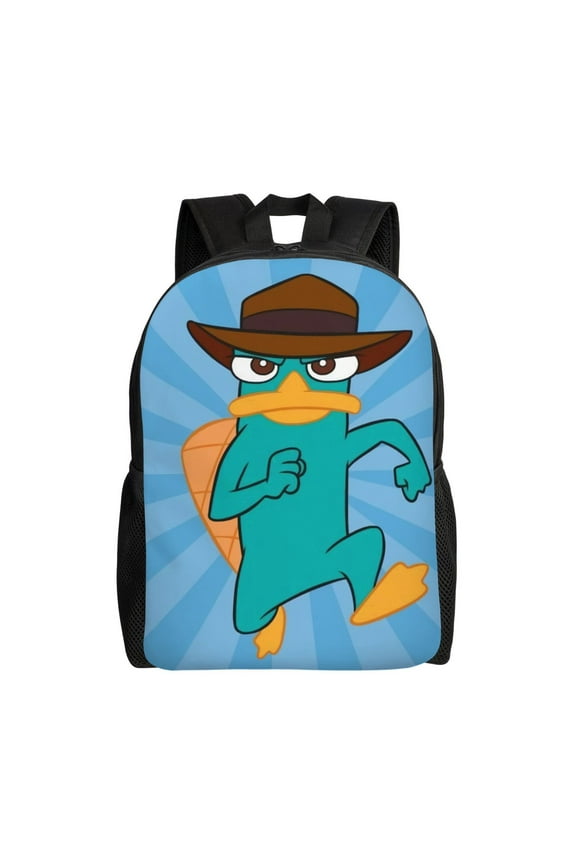 Perry The Platypus Backpack Fashion Casual Unisex Laptop Computer Daily Bookbag Cartoon School Hiking Work Business Travel Daypacks