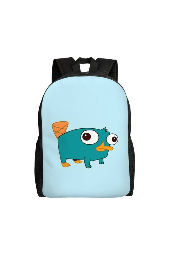 Perry The Platypus Backpack Fashion Casual Unisex Laptop Computer Daily Bookbag Cartoon School Hiking Work Business Travel Daypacks
