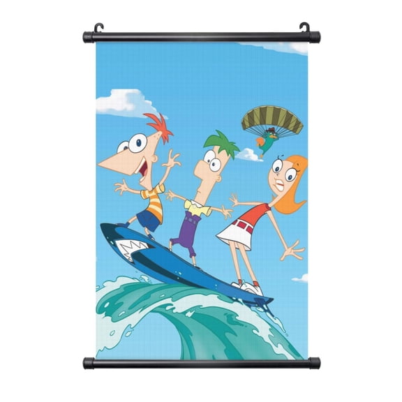 Hanging Poster Prints Canvas PVC Scroll Shaft Wall Art Painting Wall Banner Artwork Decor for Home Living Room Bedroom 20"X30"