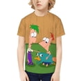 thumbnail image 1 of Teenage T-Shirt Kids 3D Print Graphic Shirts Summer Round Neck Short Sleeve Funny Cartoon Casual Top Tees for Youth Boys Girls, 1 of 8