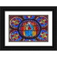 thumbnail image 1 of Perry, William 14x11 Black Ornate Wood Framed with Double Matting Museum Art Print Titled - Virgin Mary-Jesus Christ stained glass-Notre Dame Cathedral-Paris-France, 1 of 4