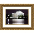 thumbnail image 1 of Perry, William 14x11 Gold Ornate Wood Framed with Double Matting Museum Art Print Titled - Jefferson Memorial and Tidal Basin in April, 1 of 4