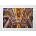 thumbnail image 1 of Perry, William 14x11 White Modern Wood Framed Museum Art Print Titled - Tall Arches Nave Saint Louis of French Basilica Church-Rome-Italy, 1 of 4