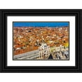 thumbnail image 1 of Perry, William 18x13 Black Ornate Wood Framed with Double Matting Museum Art Print Titled - Saint Marks Square orange roofs and neighborhoods-houses and churches in Venice-Italy, 1 of 4