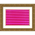 thumbnail image 1 of Perry, William 18x13 Gold Ornate Wood Framed with Double Matting Museum Art Print Titled - Pink Magenta Corrugated Lead-Metal abstract Patterns Background-Reykjavik-Iceland, 1 of 4