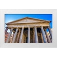thumbnail image 1 of Perry, William 18x13 White Modern Wood Framed Museum Art Print Titled - Roman Columns Pantheon-Rome-Italy Rebuilt by Hadrian in 118 to 125 AD, 1 of 4