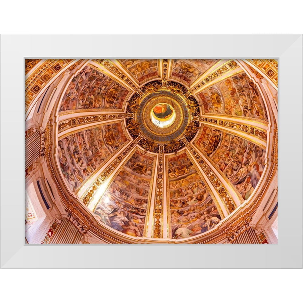Perry, William 18x14 White Modern Wood Framed Museum Art Print Titled - Santa Maria Maggiore-Rome-Italy Built 422-432-in honor of Virgin Mary