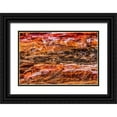 thumbnail image 1 of Perry, William 24x17 Black Ornate Wood Framed with Double Matting Museum Art Print Titled - Red-orange and yellow petrified wood abstract-Blue Mesa-Petrified Forest National Park-Arizona, 1 of 4
