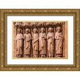 thumbnail image 1 of Perry, William 24x17 Gold Ornate Wood Framed with Double Matting Museum Art Print Titled - Biblical Saint statues and door-Notre Dame Cathedral-Paris-France, 1 of 4
