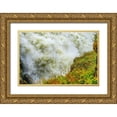thumbnail image 1 of Perry, William 24x17 Gold Ornate Wood Framed with Double Matting Museum Art Print Titled - Enormous Gullfoss Waterfall Golden Falls Golden Circle-Iceland One of largest waterfalls in Europe, 1 of 4
