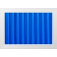 thumbnail image 1 of Perry, William 32x23 White Modern Wood Framed Museum Art Print Titled - Blue Corrugated Lead-Metal abstract Patterns Background-Reykjavik-Iceland, 1 of 4