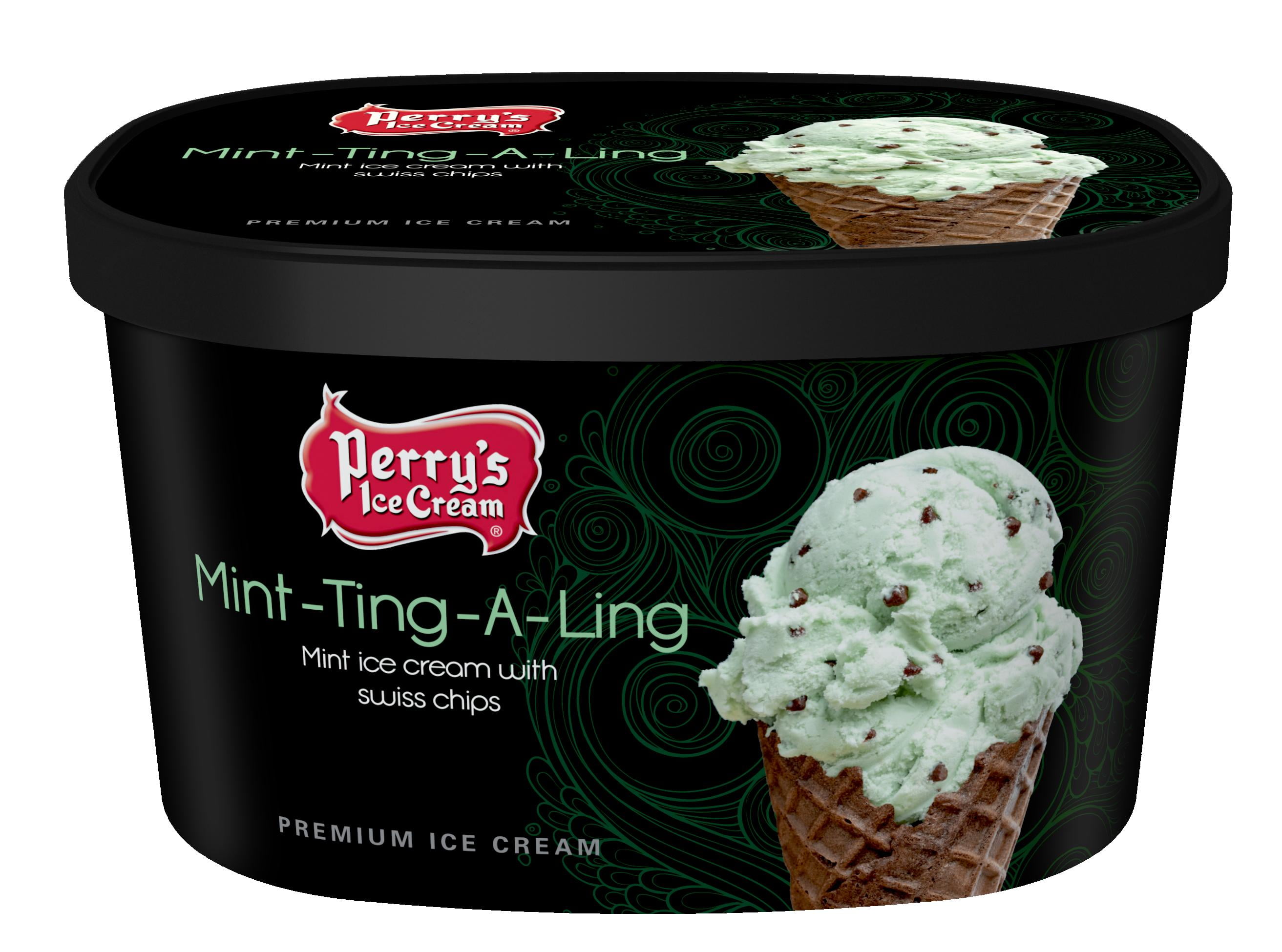 Perry's Mint Ting a Ling Ice Cream, 1.5 Quart