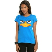 PHINEAS AND FERB Perry the Platypus Face Junior T-Shirt